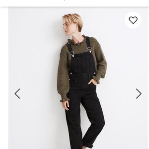 Madewell black denim skinny leg overall
